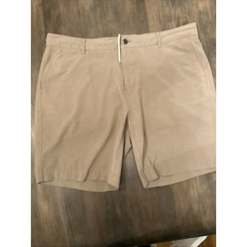 Faherty Shorts Men 40‎ Beige All Day Performance Hybrid Drawstring Lightweight